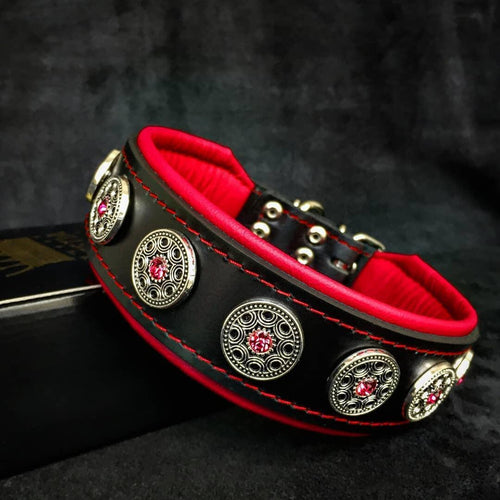 Bijou collar black & red