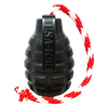 USA-K9 Magnum Grenade Shaped Durable Rubber Chew Toy, Treat Dispenser, Reward Toy, Tug Toy, and Retrieving Toy - Black Magnum