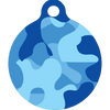 Camo Blue HD Dog ID Tag
