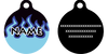 Blue Flames HD Dog ID Tag