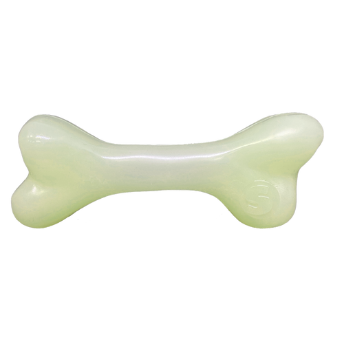 PUP-X Rubber Glow in the Dark Chew Bone Dog Toy - Durable, Floats, Chew Toy for Large Dogs | USA