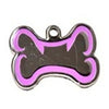 Purple Bone Dog ID Tag - With Engraving