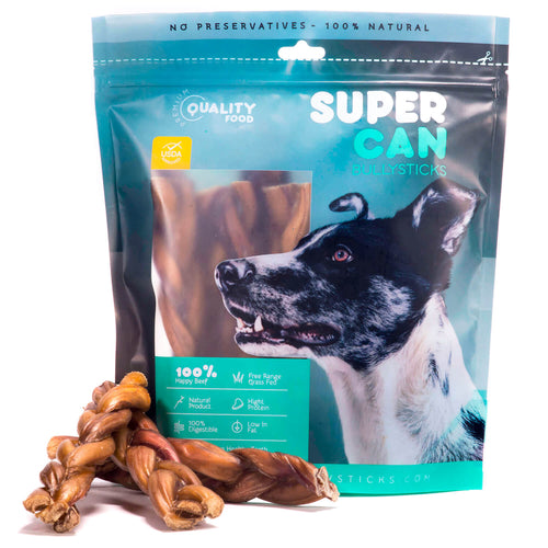 6 Braided Bully Sticks (10-Pack)