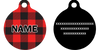Buffalo Plaid Red HD Dog ID Tag