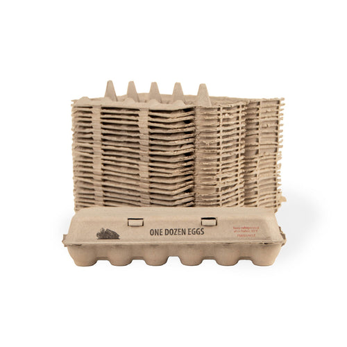 Recyclable Egg Cartons, Bulk Packaging for Farms & Markets, 12 Count Pulp Paper Carton