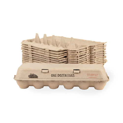 Recyclable Egg Cartons, Bulk Packaging for Farms & Markets, 12 Count Pulp Paper Carton