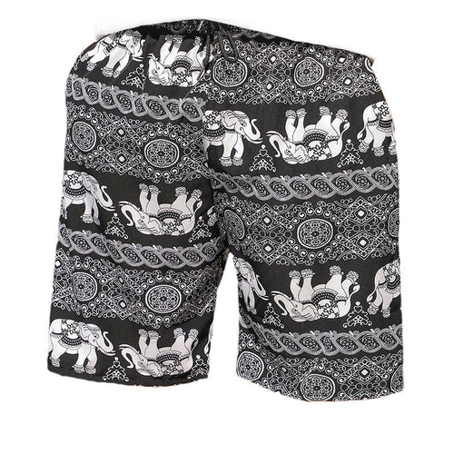 Summer Beach Pants Men's Loose Casual Fifth Pants Ice Silk High Elasticity Quick-drying