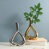 Nordic Style Heart Hollow Out Electroplated Ceramic Vase Decoration