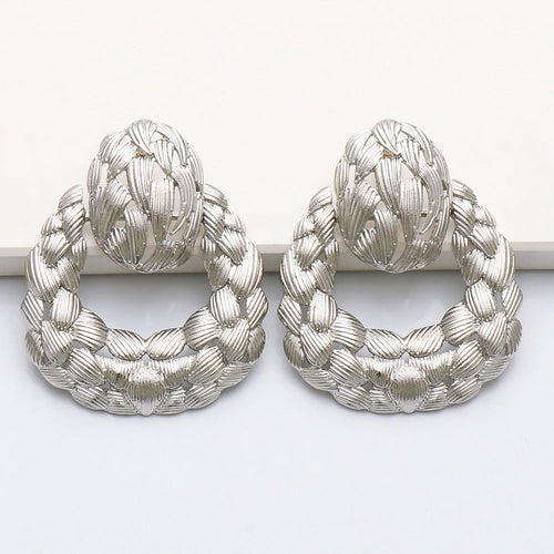 Geometric Hollow Leaf-shaped Earrings Personalized Female Earrings