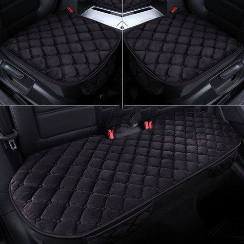 Winter Short Plush Backless Three-piece Seat Cushion