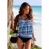 Printed Plus Size Swimsuit Women's  Split Bikini