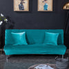 All-inclusive Silver Fox Velvet Armless Folding Sofa Bedspread