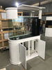 120 Gallon U-Shape Bullnose Peninsula Divider Glass Aquarium Reef-Ready in Premium Cherry Real Wood Furniture