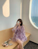 Ladies Puff Sleeve Square Neck Floral Dress