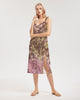 BEAUTIFUL PURPLE GITTER DESIGN CREATED BY FLIPSTYLEZ Women's All-Over Print Tie Strap Split Dress