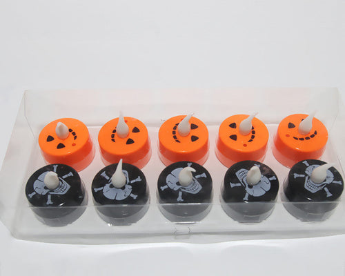 Halloween Flameless Candle Light LED Colorful Candlestick Table Decoration