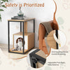 Modern Cat End Table with Scratching Post