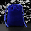 Flannel Drawstring Jewelry Solid Drawstring Pocket