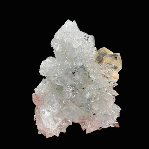 Glittering Calcite on Ultra Sparkling Apophyllite Crystal Specimen | Jalgaon, India DK101