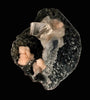 Top-Notch Gemmy Champagne Calcite with Stilbite on Black Chalcedony | Indian Zeolite Specimen – Jalgaon DK86