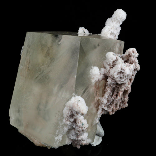 Calcite Cube with Chalcedony Corals Natural Mineral Specimen # B 6481