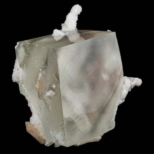 Calcite Cube with Chalcedony Corals Natural Mineral Specimen # B 6481