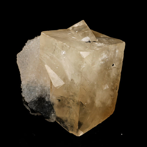 Calcite Cube with MM Quartz Natural Mineral Specimen # B 6237
