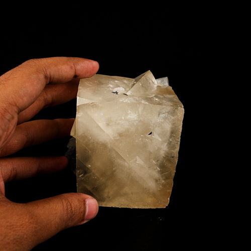 Calcite Cube with MM Quartz Natural Mineral Specimen # B 6237