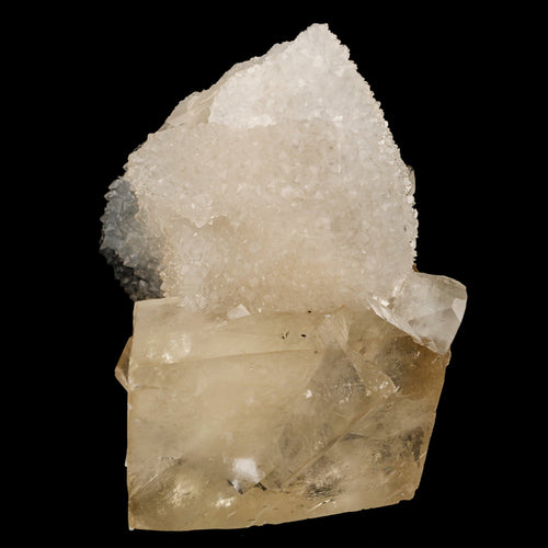 Calcite Cube with MM Quartz Natural Mineral Specimen # B 6237