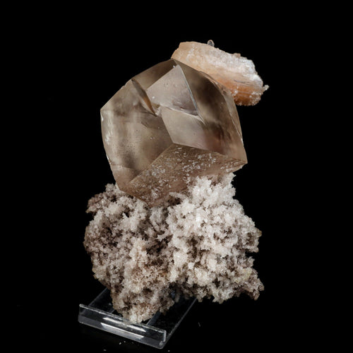 Calcite Cube with Stilbite and Chalcedony Natural Mineral Specimen # B 6495