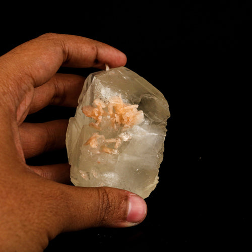Calcite Cube with Stilbite Natural Mineral Specimen # B 6545