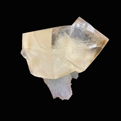 Rare Indian Zeolite Calcite on Chalcedony Stalactite – Jalgaon Conjoined Crystal Specimen DK166