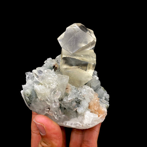 Calcite Huge Size with Apophyllite Natural Mineral Specimen DK184
