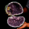 Calcite Inside Sparkling Amethyst Geode Natural Mineral Specimen  # B 5217