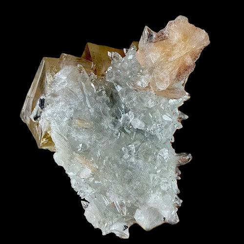 Calicite on Apophyllite & Chalcedony | Higj Quality Mineral | Indian Minerals | Superb Minerals | Fine Mineral | Collectors Piece