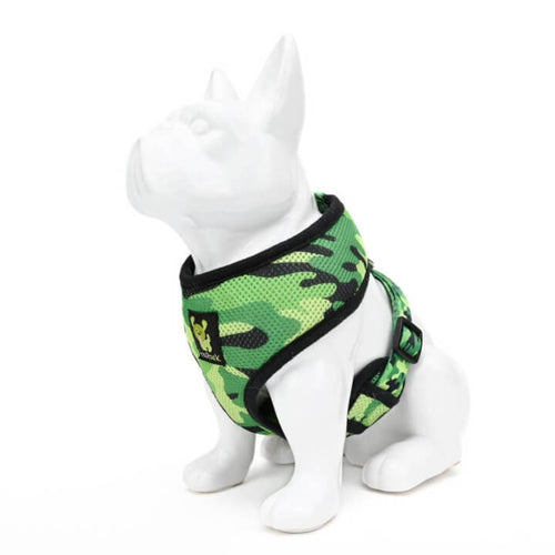 EcoBark Camo Dog Harness - Over-the-Head Dog Vest Halter for Small to Medium Dogs and Puppies