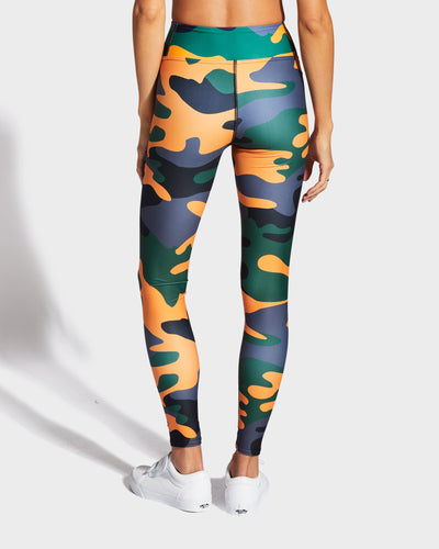 Camo QT Orange Leggings