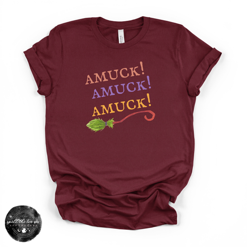 Amuck! Amuck! Amuck! Tee | Magical Halloween Witch Graphic T-Shirt