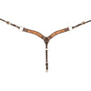 Cashel 2 Two-Toned Floral Tooled Leather Breast Collar