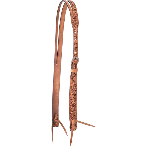 Cashel Antiqued Leaf Tooled Split Ear Headstall