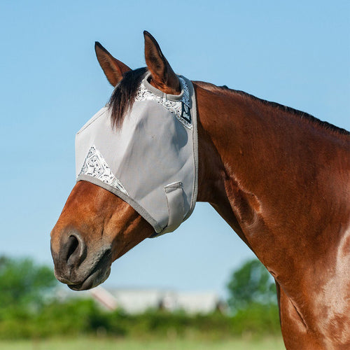 Cashel Crusader Fly Mask for Horses with Forelock Hole and UV Sun Block