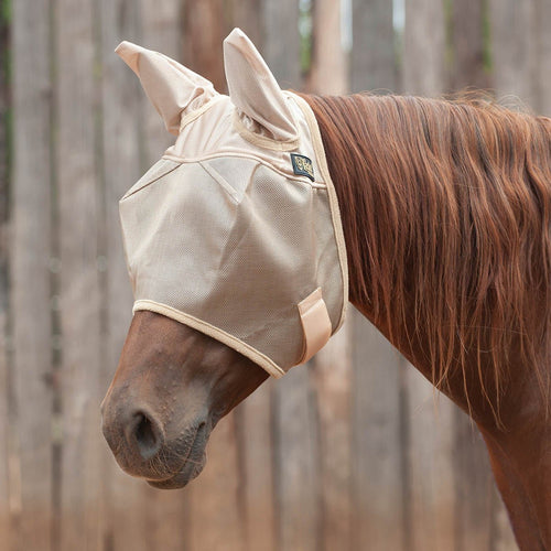 Cashel Economy Fly Mask with Ears, Gold