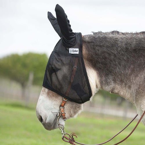 Cashel Quiet-Ride Fly Mask with Ears for Mules & Donkeys, Riding Comfort