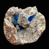 Rare Deep Blue Cavansite in Geode on Heulandite Matrix | Pune, India Collector Mineral Specimen # DK186