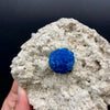 Cavansite Deep Blue on Heulandite Matrix Natural Mineral Specimen # DK183