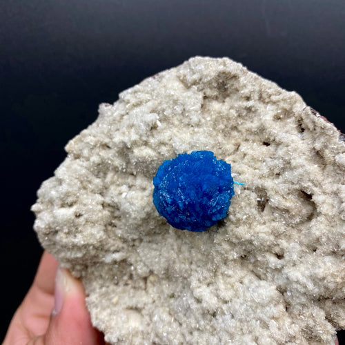 Cavansite Deep Blue on Heulandite Matrix Natural Mineral Specimen # DK183