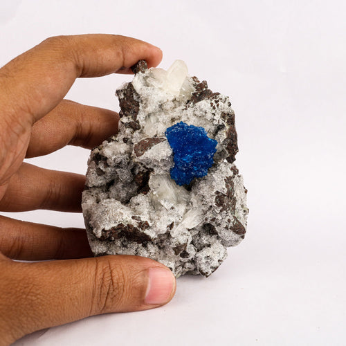 Cavansite on Heulandite (Rare Find) Free Standing Natural Mineral Specimen # B 6304