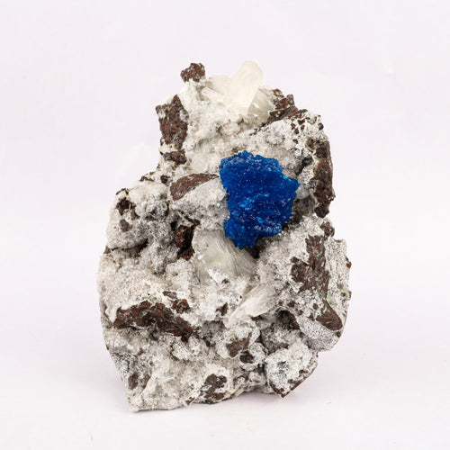 Cavansite on Heulandite (Rare Find) Free Standing Natural Mineral Specimen # B 6304