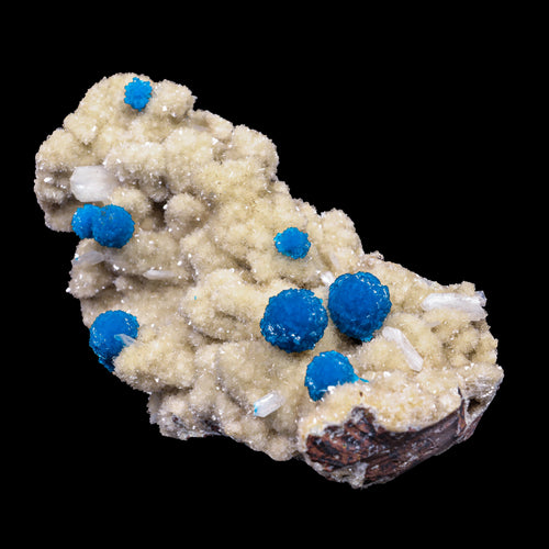 Cavansite on Heulandite (Rare Find) Natural Mineral Specimen # B 6909 (usa)