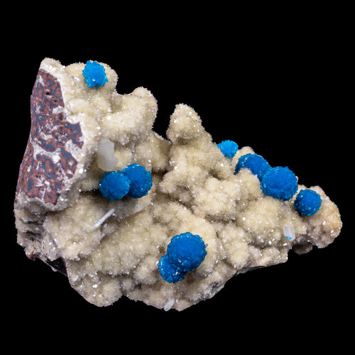 Cavansite on Heulandite (Rare Find) Natural Mineral Specimen # B 6909 (usa)